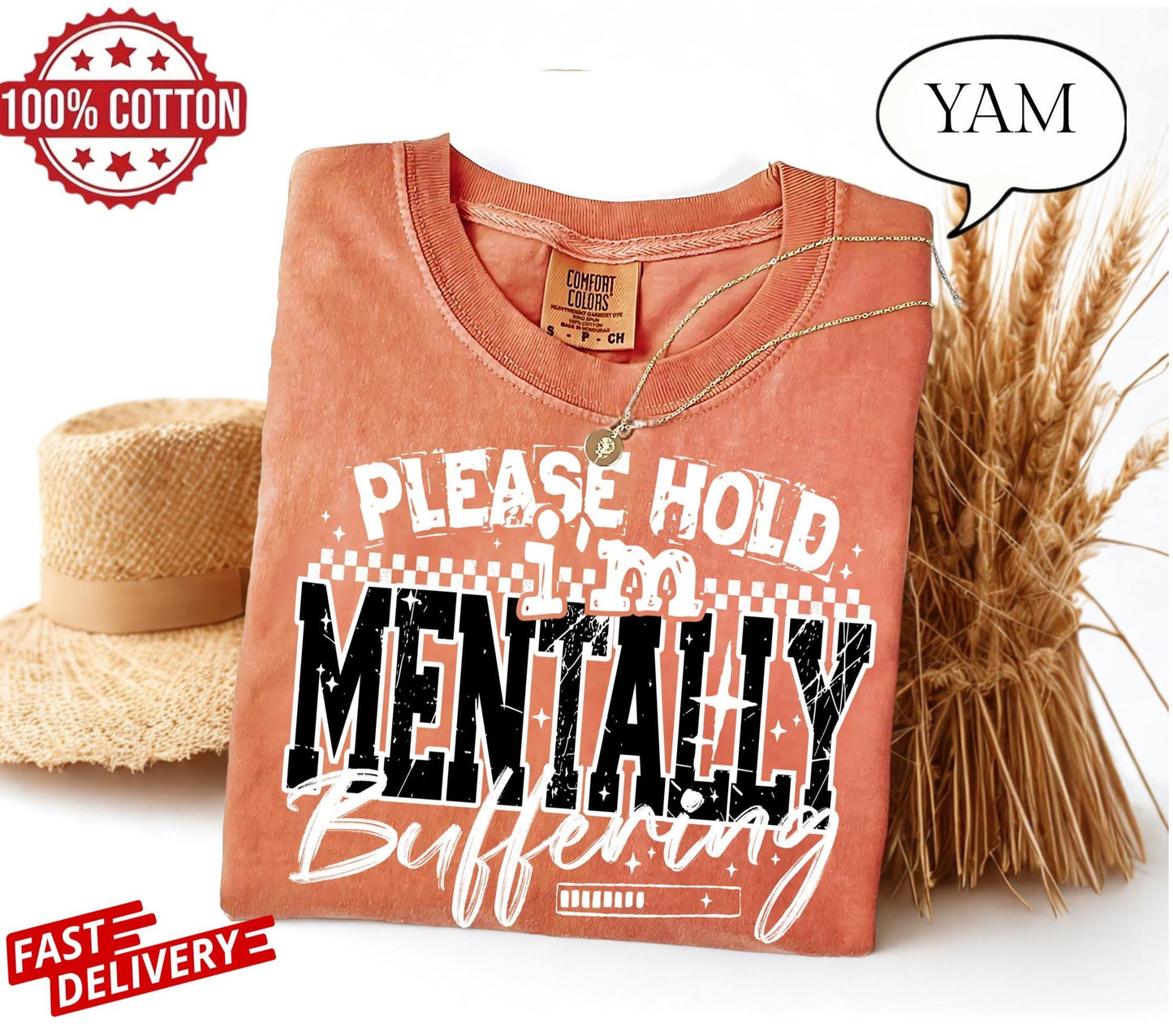 Overthinking buffering shirt, introvert unisex oversized tee with sarcastic brain quote for mental lag days, stress relief and soft style