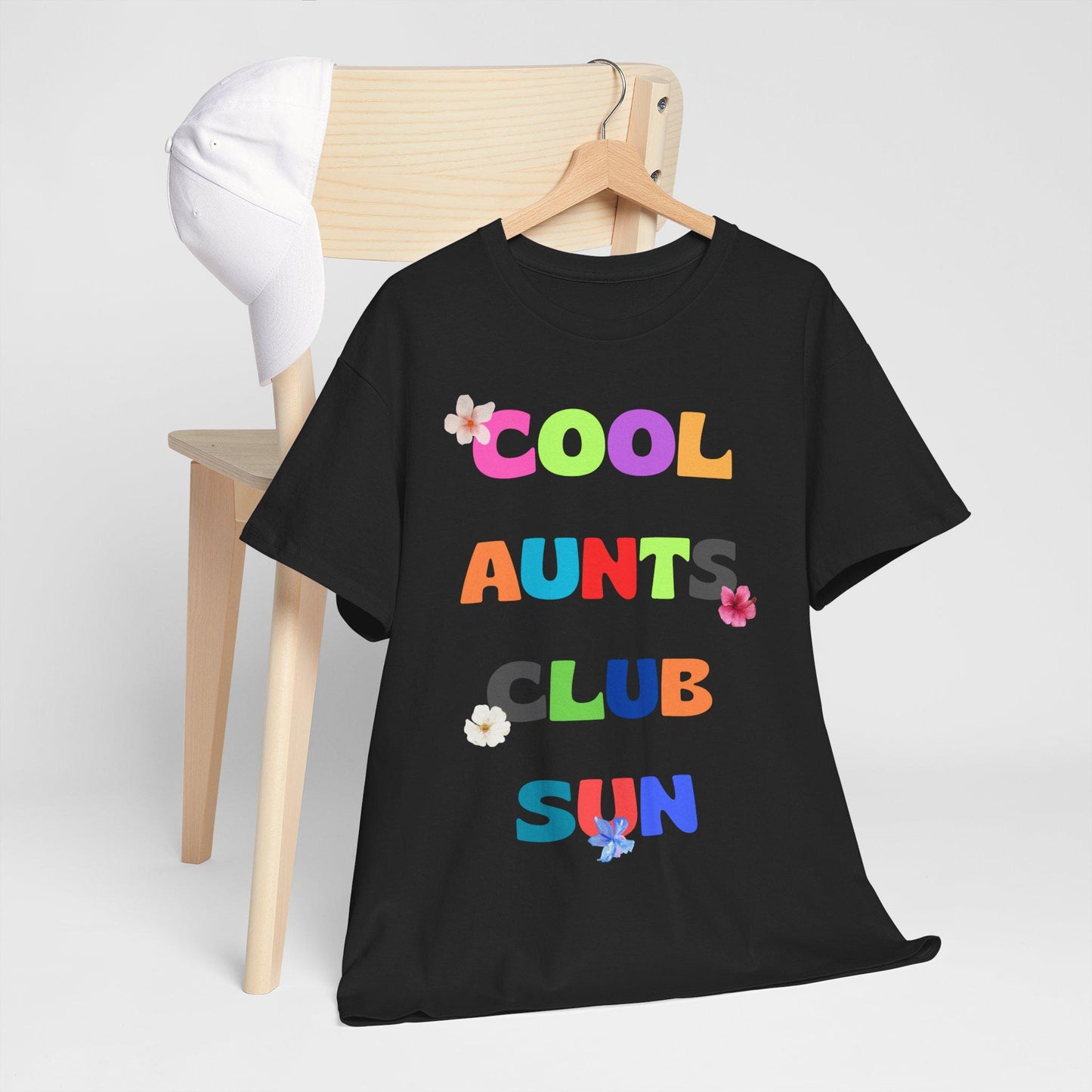 Cool Aunts Club T-shirt Unisex Heavy Cotton Tee, Fun Gift for Aunts, Casual Wear, Family Gatherings, Birthday Present, Summer Style