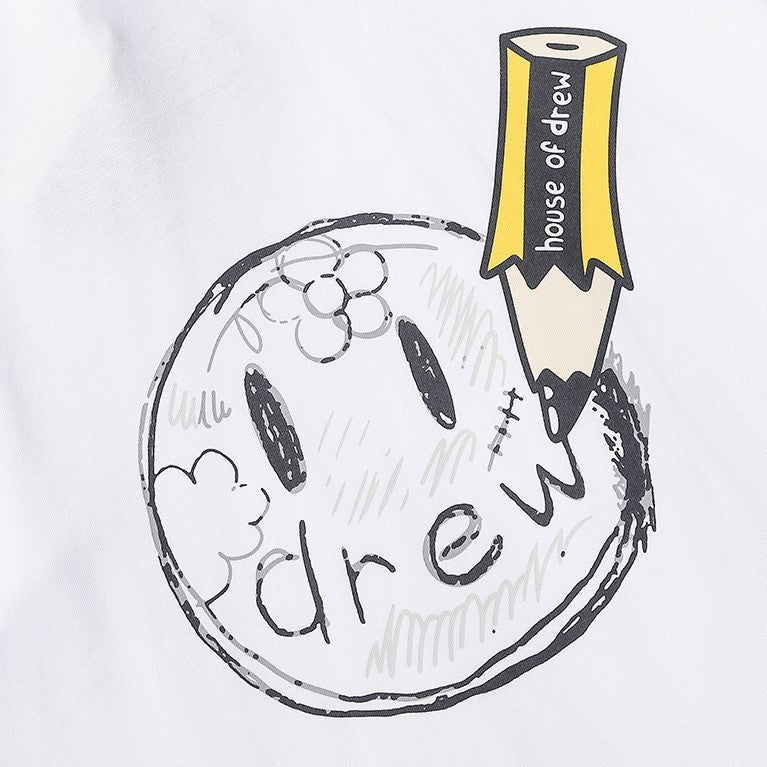 Hand-Painted Tee Justin Bieber With Smiley Face Pencil Sketch T-Shirt