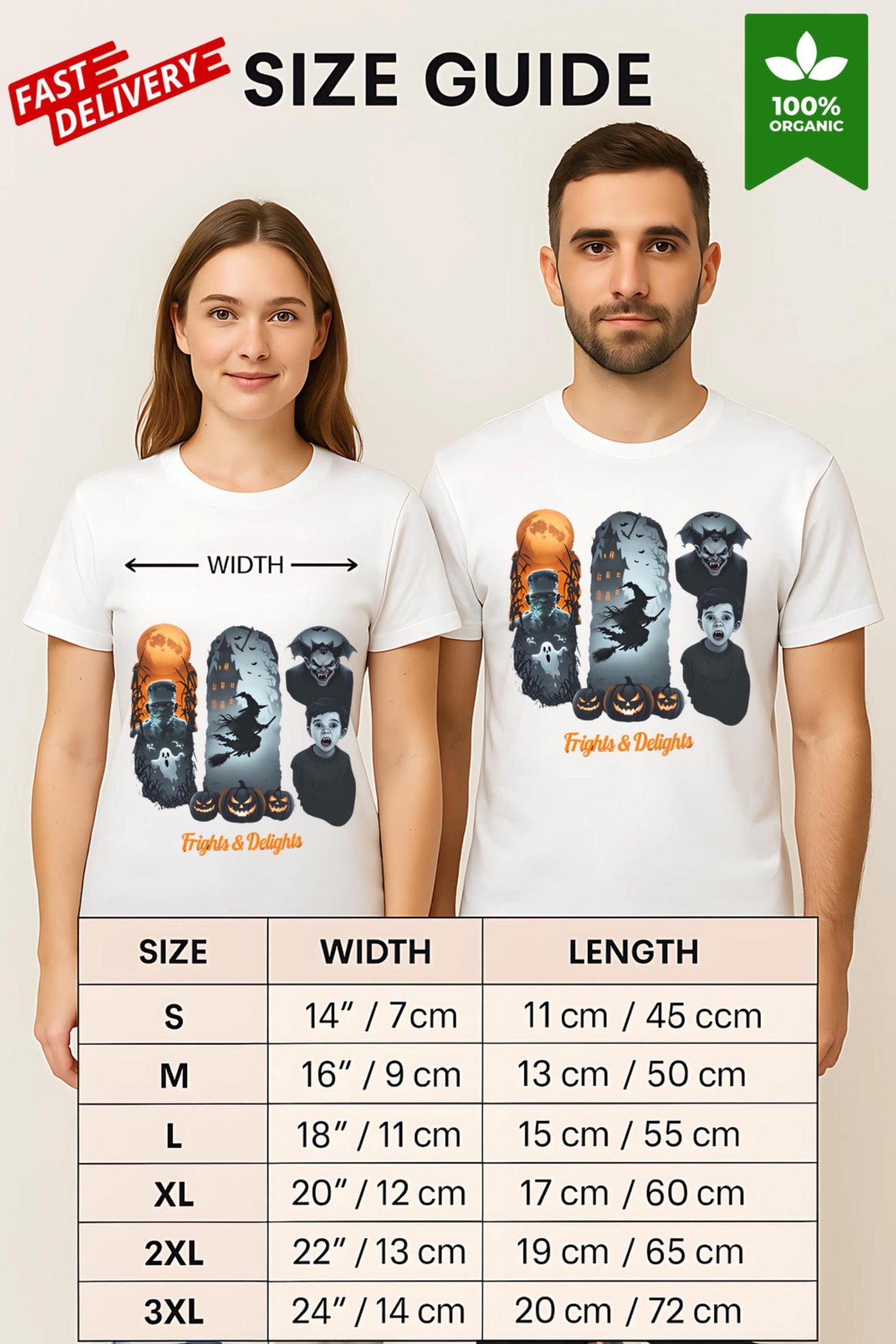 Halloween Unisex T Shirt Spooky Cotton Tee Frights And Delights Festive Apparel Trick Or Treat Graphic Top For Men Women Party Wear