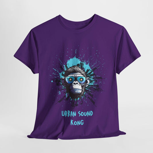 Urban Sound Monkey Graphic Tee, Fun Unisex Heavy Cotton Shirt, Hipster Urban Wear, Street Style Outfit, Cool Gift for Teens