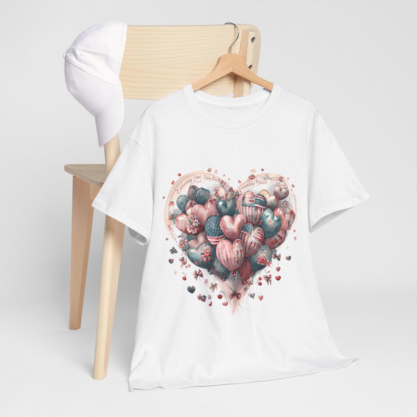 Heart Balloon Unisex Tee, Cute Graphic Tee, Valentine's Day Gift, Romantic Shirt, Casual Wear, Love-Themed Apparel