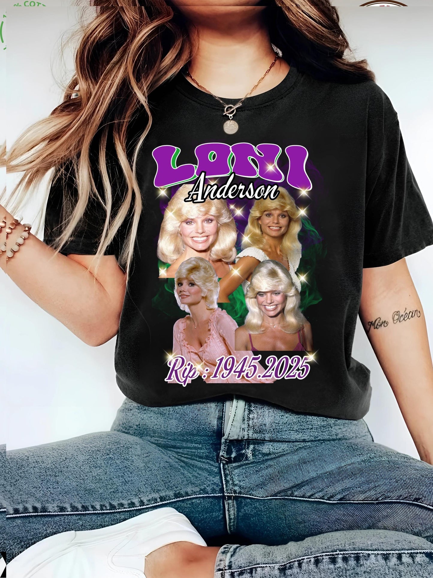 Vintage Loni Anderson RIP 1945–2025 Tribute Tee | WKRP in Cincinnati Retro Bootleg Shirt | Celebrity T‑Shirt Memorial 80s Style