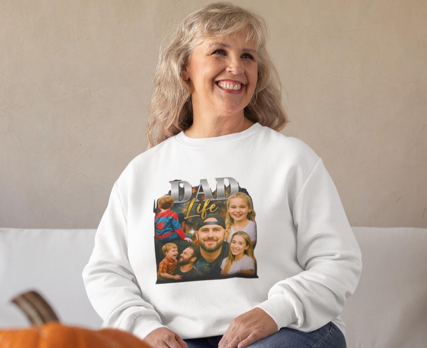 Dad Life Crewneck Sweatshirt Cozy Pullover For Dad Funny Family Gift Casual Wear Comfortable Graphic Top Perfect Dad Outfit For Any Occasion