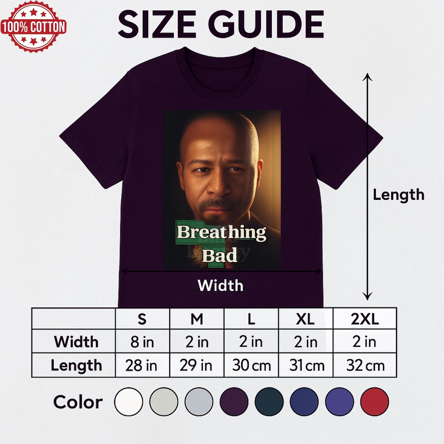 Breathing Bad T-Shirt for Bald Men – Funny Meme Shirt,Bold Graphic Tee,Breaking Bad Parody,Gift for Him,Unisex Cotton Shirt,Humorous Apparel