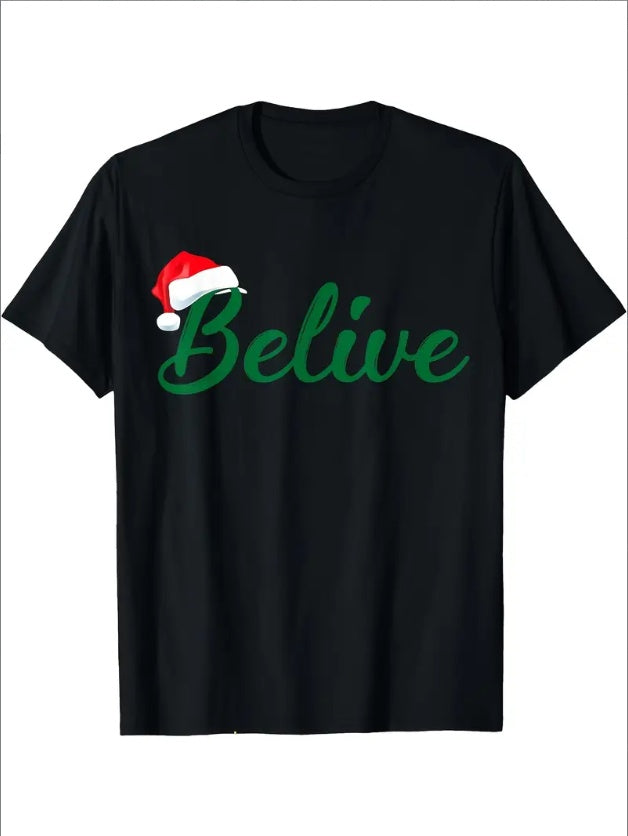 Men'S Casual Christmas T-Shirt,  Cotton Short Sleeve Crew Neck Tee ,Regular Fit For All Seasons