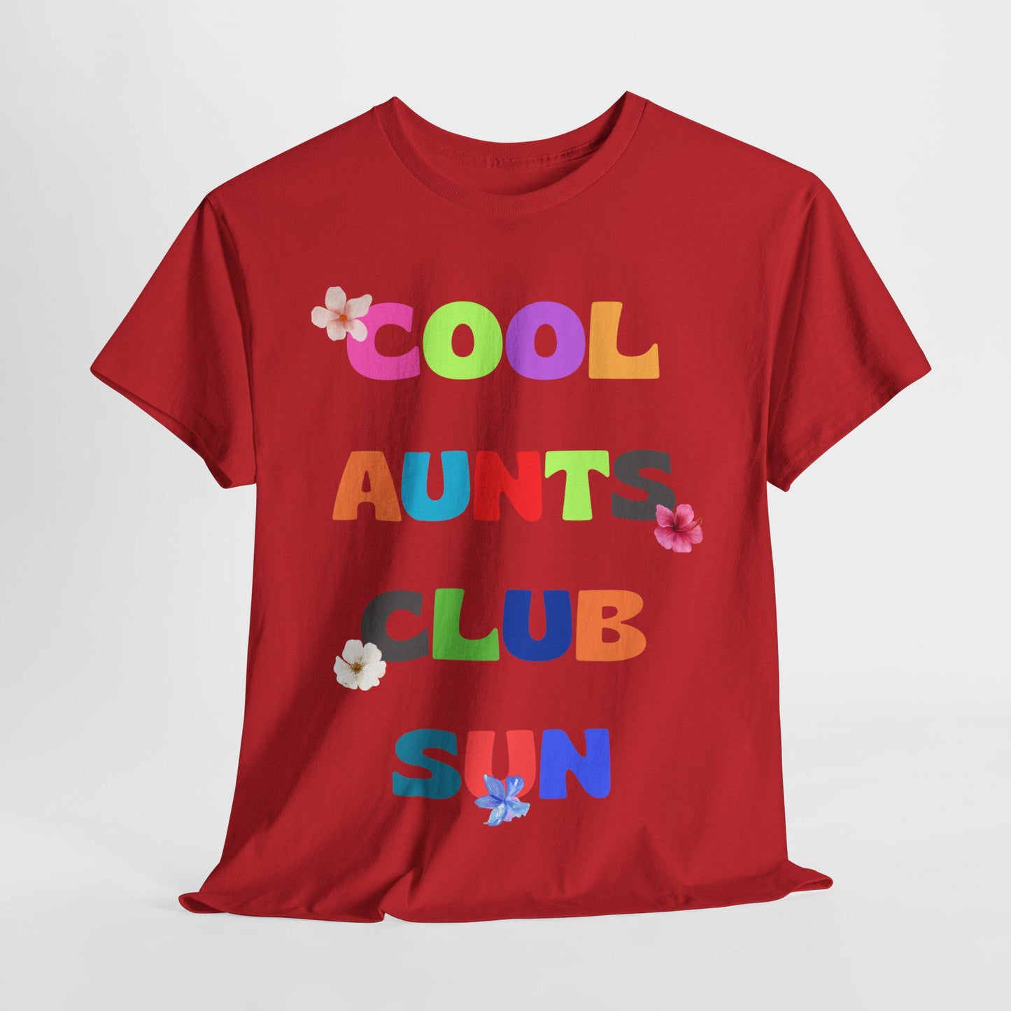 Cool Aunts Club T-shirt Unisex Heavy Cotton Tee, Fun Gift for Aunts, Casual Wear, Family Gatherings, Birthday Present, Summer Style