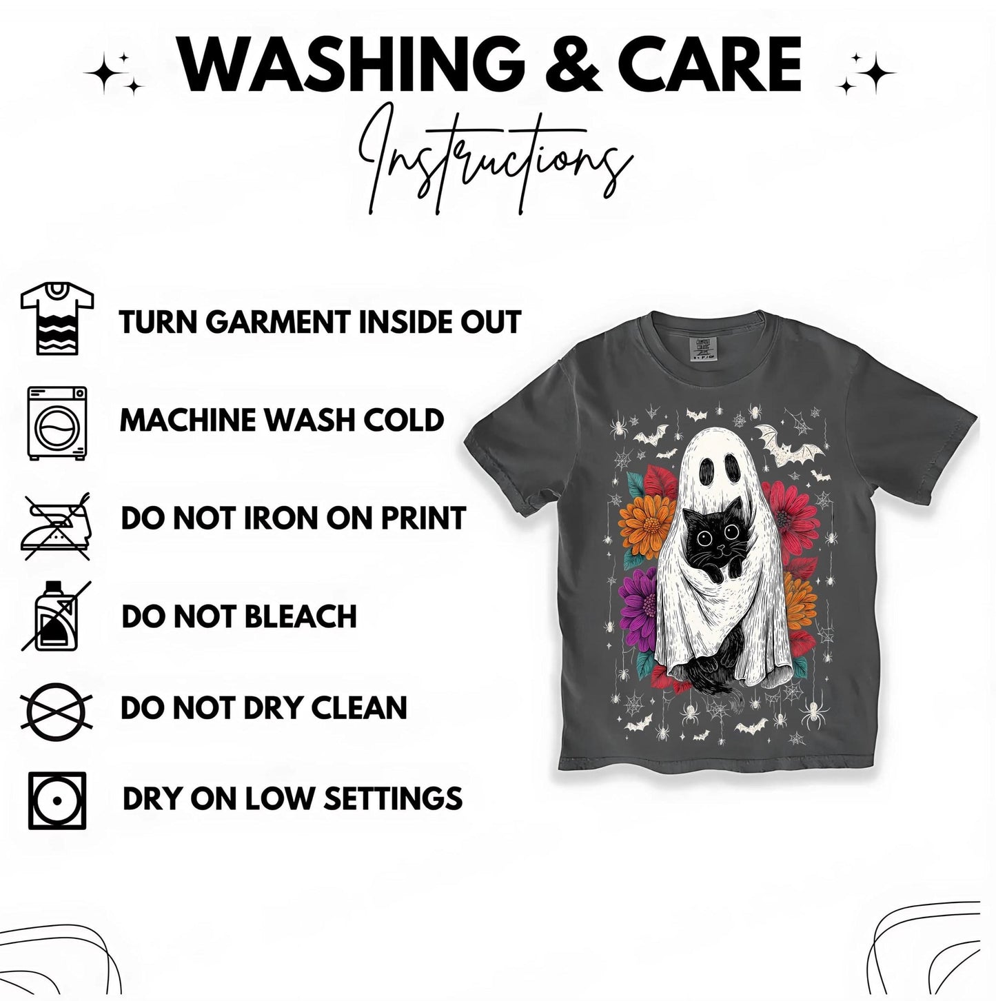 Retro Halloween Ghost And Cat shirt, Spooky Ghost , Preppy Floral Halloween tee, Boo Halloween , Funny Halloween t-shirt, Black Cat png