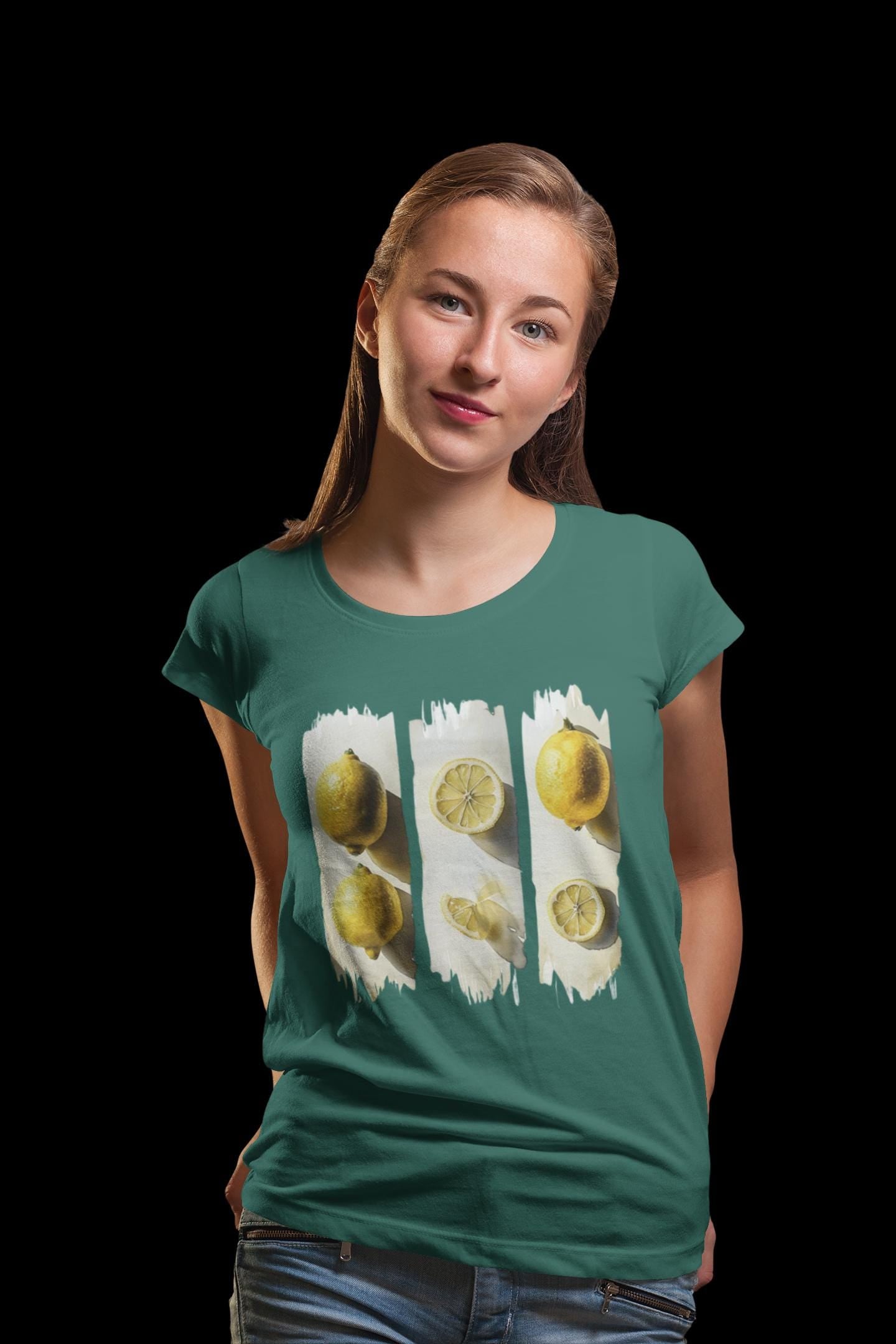 Zesty Fresh Lemon Tee, Citrus Slice Unisex Heavy Cotton Tee, Fresh Fruit T-Shirt, Perfect Gift for Fruit Lovers, Casual Everyday Wear