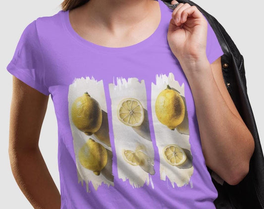 Zesty Fresh Lemon Tee, Citrus Slice Unisex Heavy Cotton Tee, Fresh Fruit T-Shirt, Perfect Gift for Fruit Lovers, Casual Everyday Wear