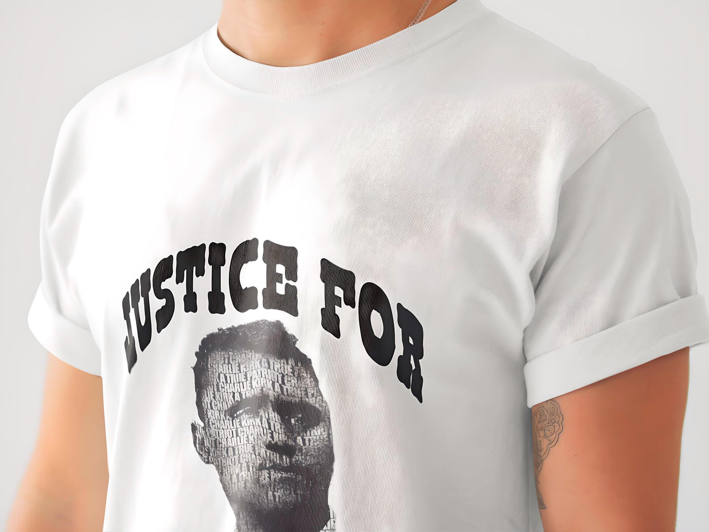 Justice For Charlie Kirk Support Tee Bold Slogan Black T-Shirt Freedom Shirt, Everyday Life, Charlie kirk shirt