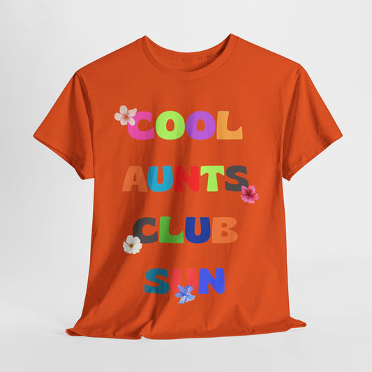 Cool Aunts Club T-shirt Unisex Heavy Cotton Tee, Fun Gift for Aunts, Casual Wear, Family Gatherings, Birthday Present, Summer Style