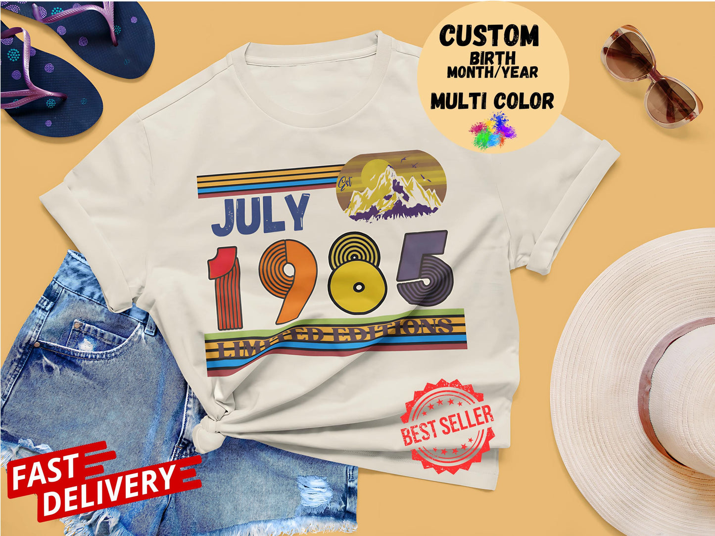 40th Birthday Retro Shirt, 1985 Birthday Sweatshirt, 40 Years Bday Number Hoodie, Forties Bday Tee for Women, Husband or Wife Gift