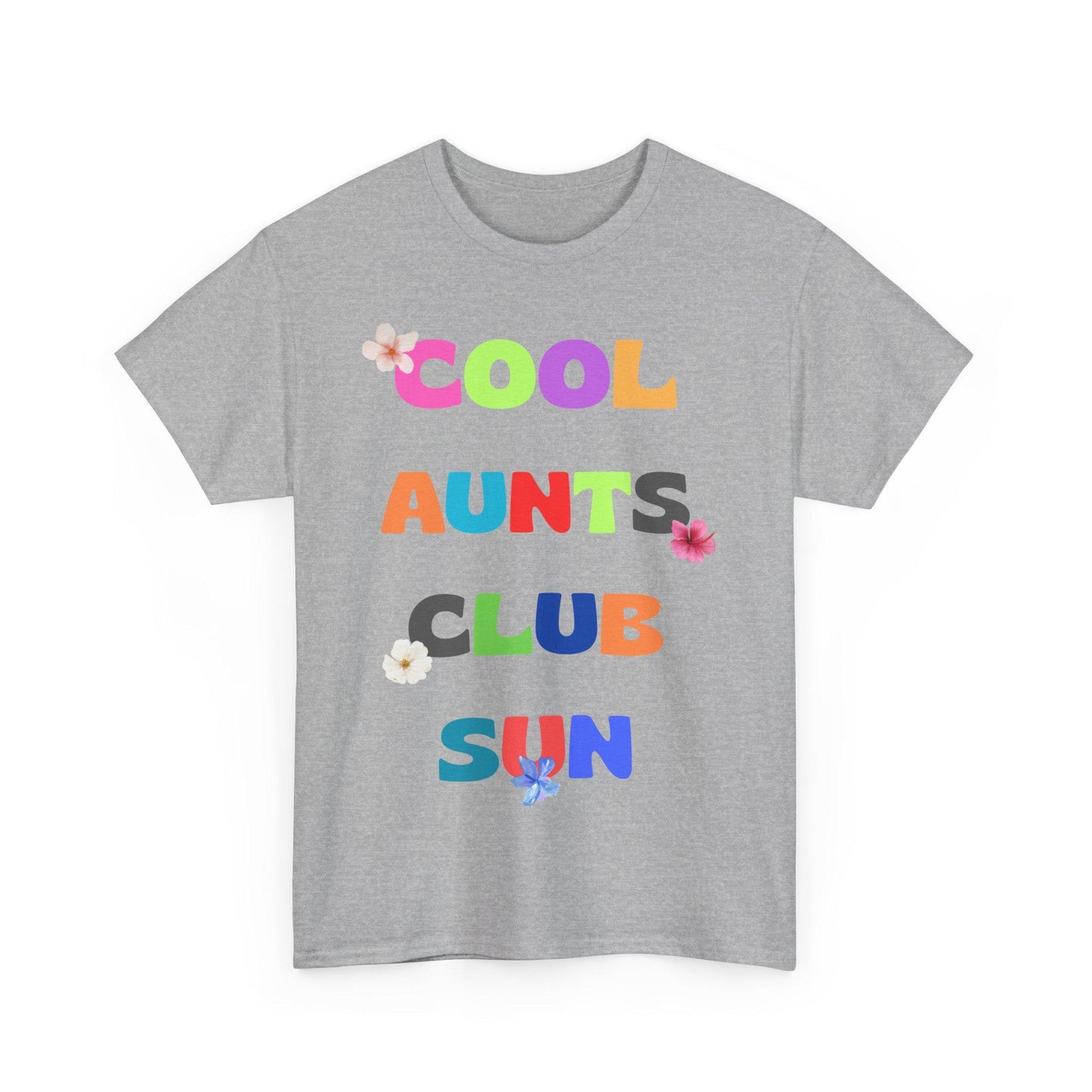 Cool Aunts Club T-shirt Unisex Heavy Cotton Tee, Fun Gift for Aunts, Casual Wear, Family Gatherings, Birthday Present, Summer Style