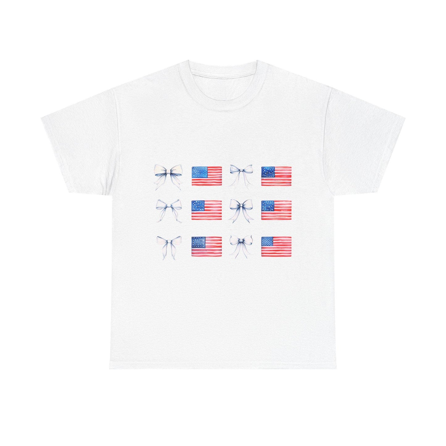 Patriotic Dragonfly T-Shirt - Unisex Heavy Cotton Tee, USA Flag Design, Independence Day, Summer BBQ, Casual Wear, Gifts for Him/Her