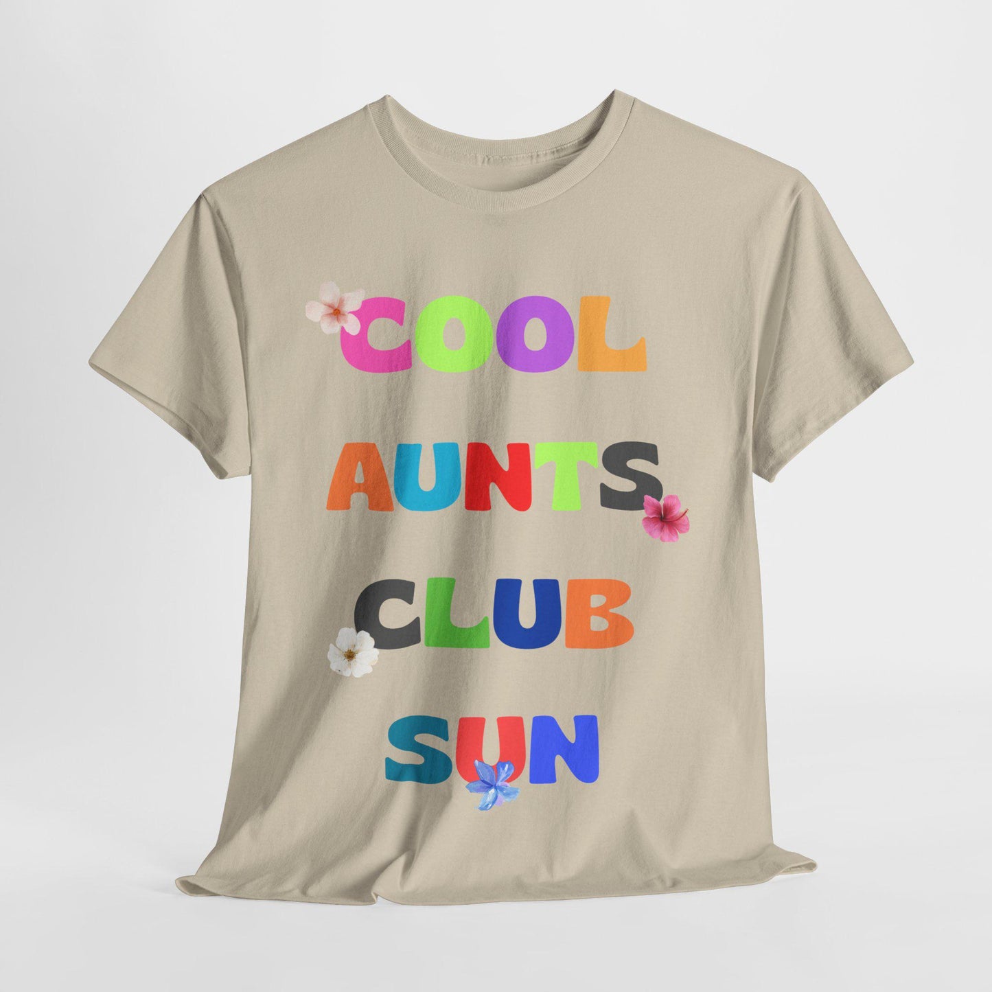 Cool Aunts Club T-shirt Unisex Heavy Cotton Tee, Fun Gift for Aunts, Casual Wear, Family Gatherings, Birthday Present, Summer Style