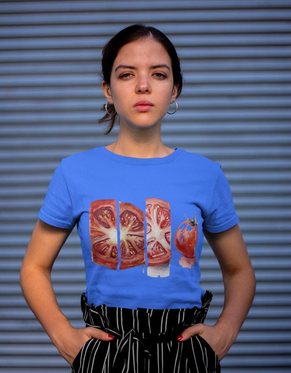 Freshly Cut Tomato Tee Unisex Cotton T Shirt Gardening Gift Vegan Style Casual Summer Wear Foodie Apparel Unique Gift For Men Women