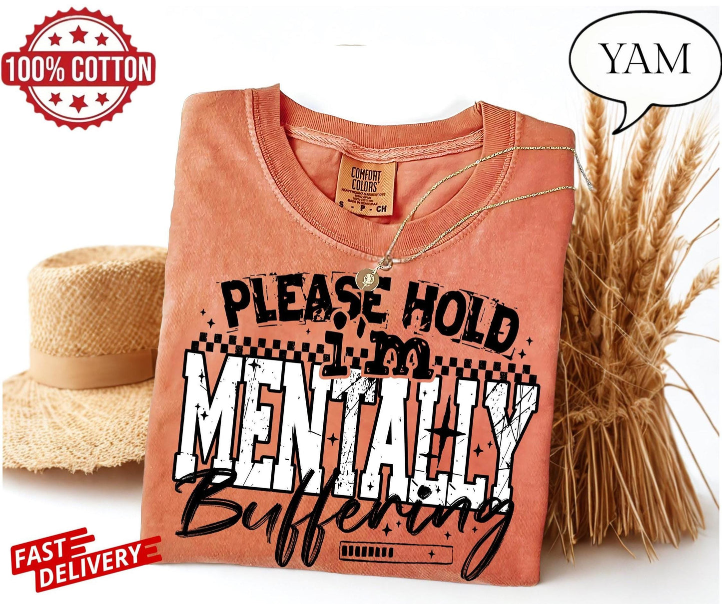 Looping thoughts funny tee, sarcastic brain overload cotton shirt for introverts, oversized comfy t-shirt for anxiety and mental traffic