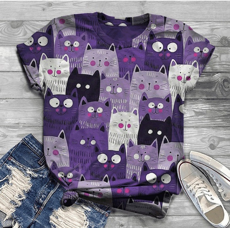 Halloween Retro Print T-shirt With The Same Style For Men And Women