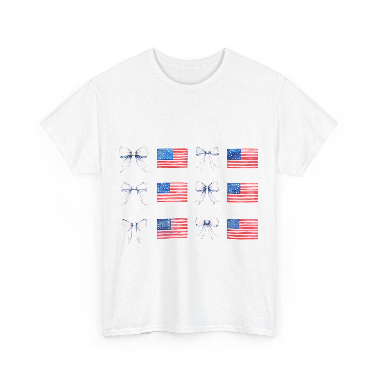 Patriotic Dragonfly T-Shirt - Unisex Heavy Cotton Tee, USA Flag Design, Independence Day, Summer BBQ, Casual Wear, Gifts for Him/Her