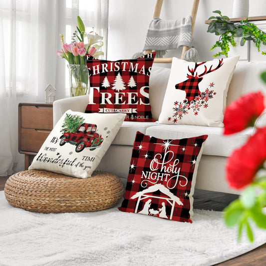 Letter Printed Pillow Cartoon Elk