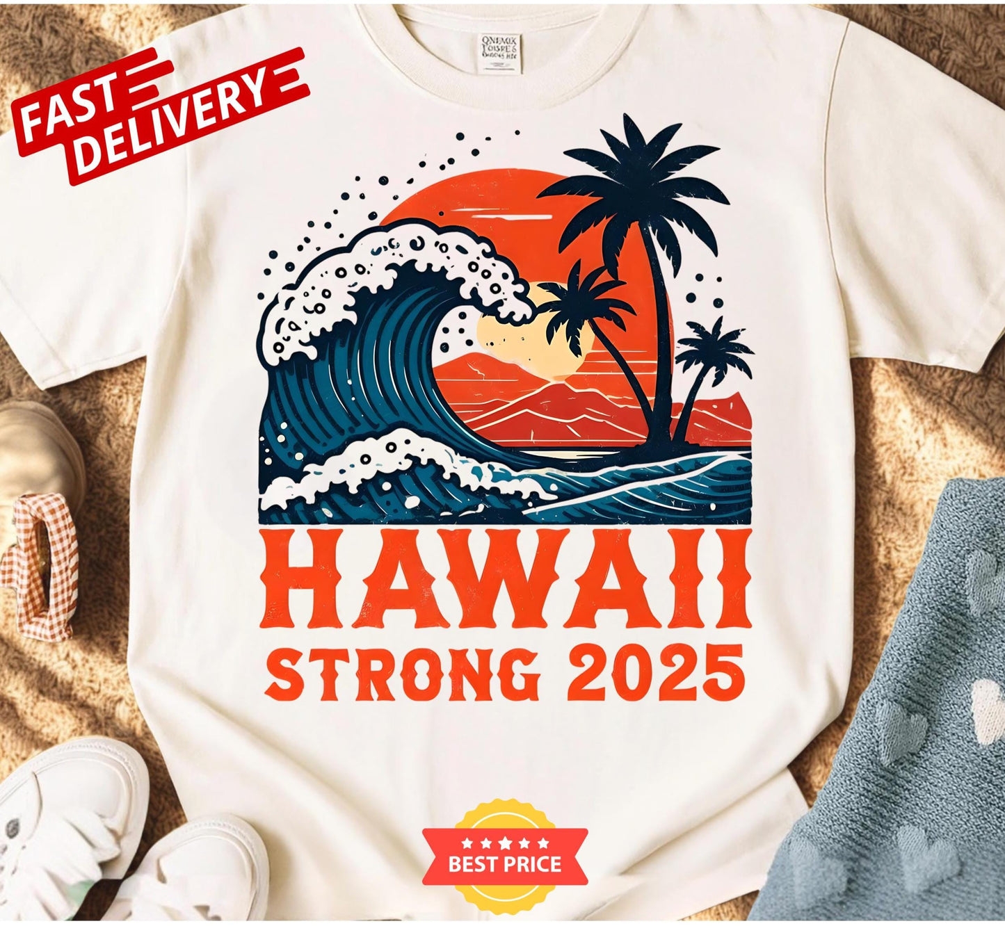 Support Hawaii with this Hawaii Strong 2025 Shirt stand tall after the tsunami, wear hope, and honor those who survived with pride