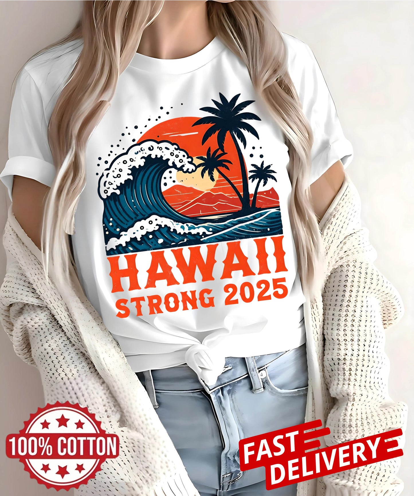 Support Hawaii with this Hawaii Strong 2025 Shirt stand tall after the tsunami, wear hope, and honor those who survived with pride