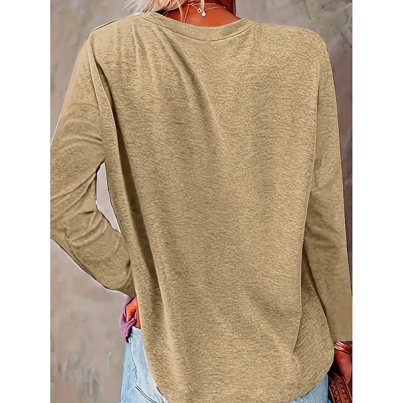 Women's Shirt Funny Graphic Tshirt Casual Long Sleeve Tee Tops