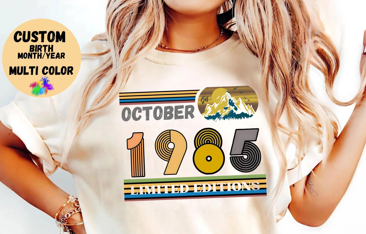 40th Birthday Retro Shirt, 1985 Birthday Sweatshirt Gift, 40 Years Bday Number Hoodie for Women / Men, Forties Bday Tee For Wife Or Husband
