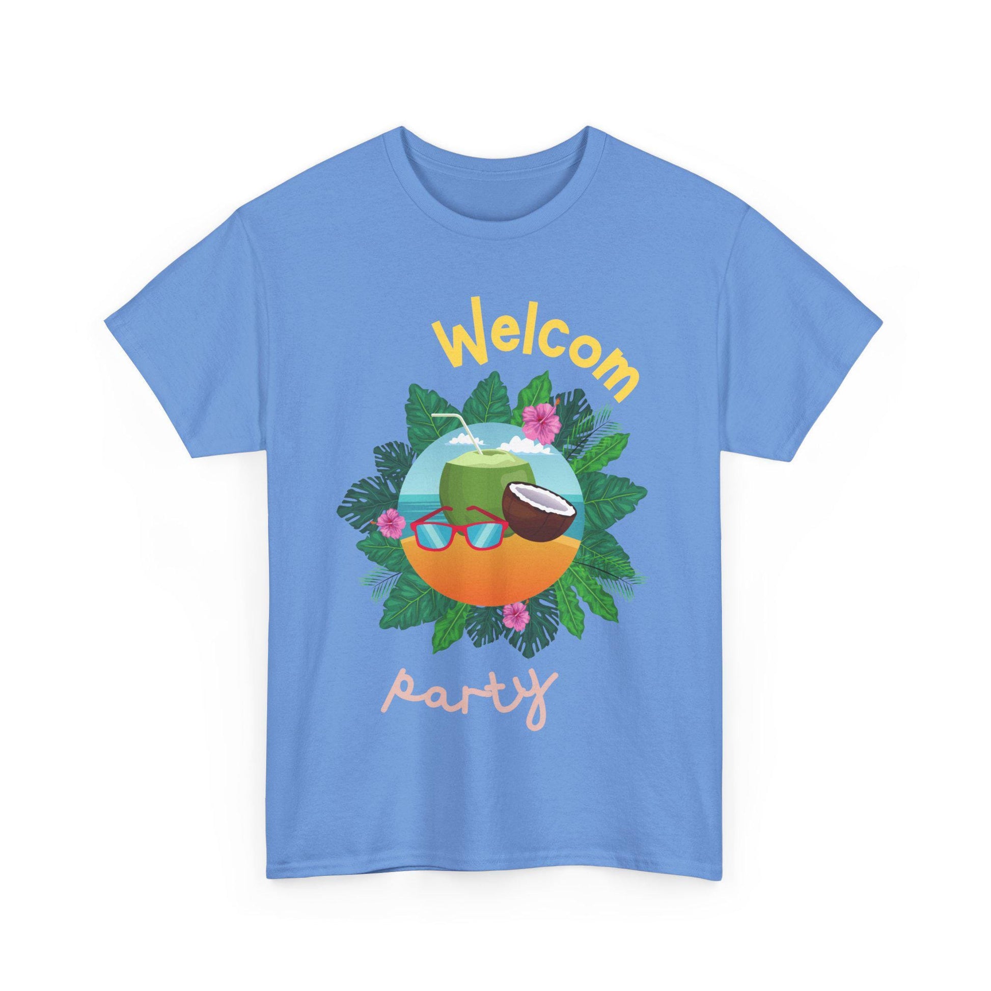 Welcome Party Unisex Heavy Cotton Tee, Tropical Summer Shirt, Casual Party Attire, Fun Outdoor Celebration Shirt, Vacation Tee, Beach [...]
