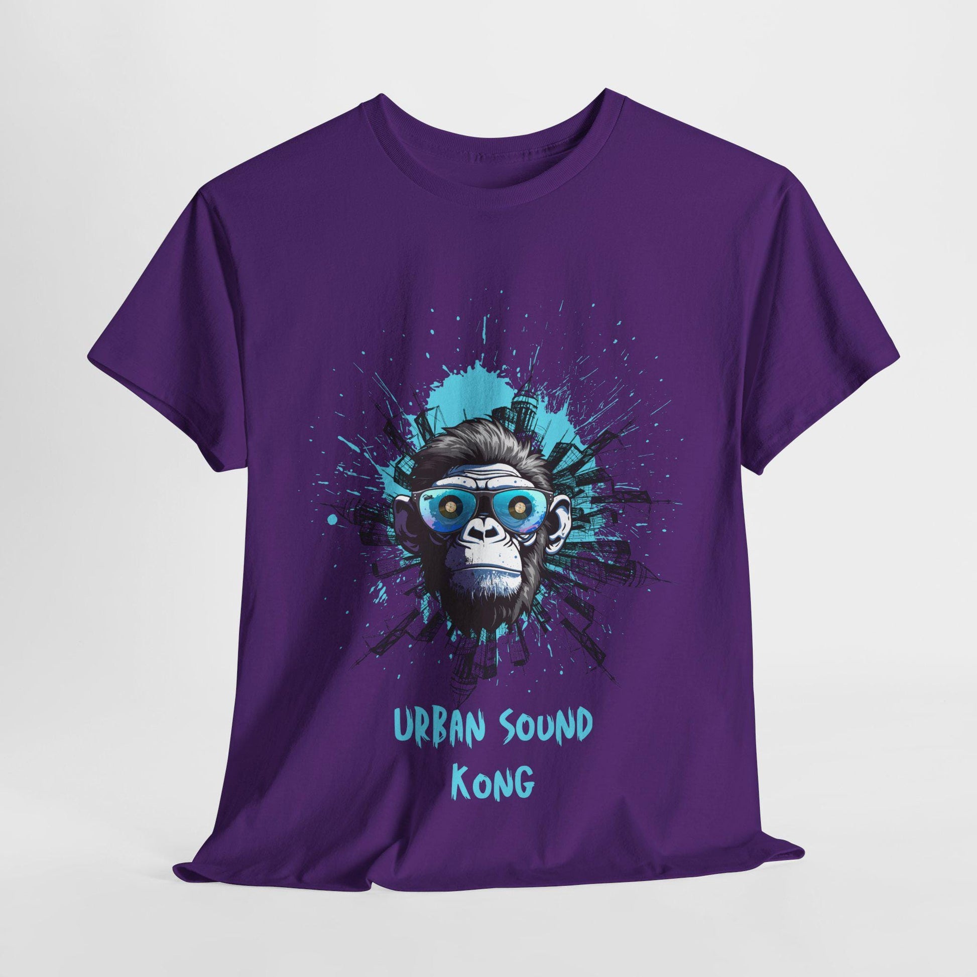 T-shirt Urban Sound Monkey Graphic Tee, Fun Unisex Heavy Cotton Shirt, Hipster Urban Wear, Street Style Outfit, Cool Gift for Teens