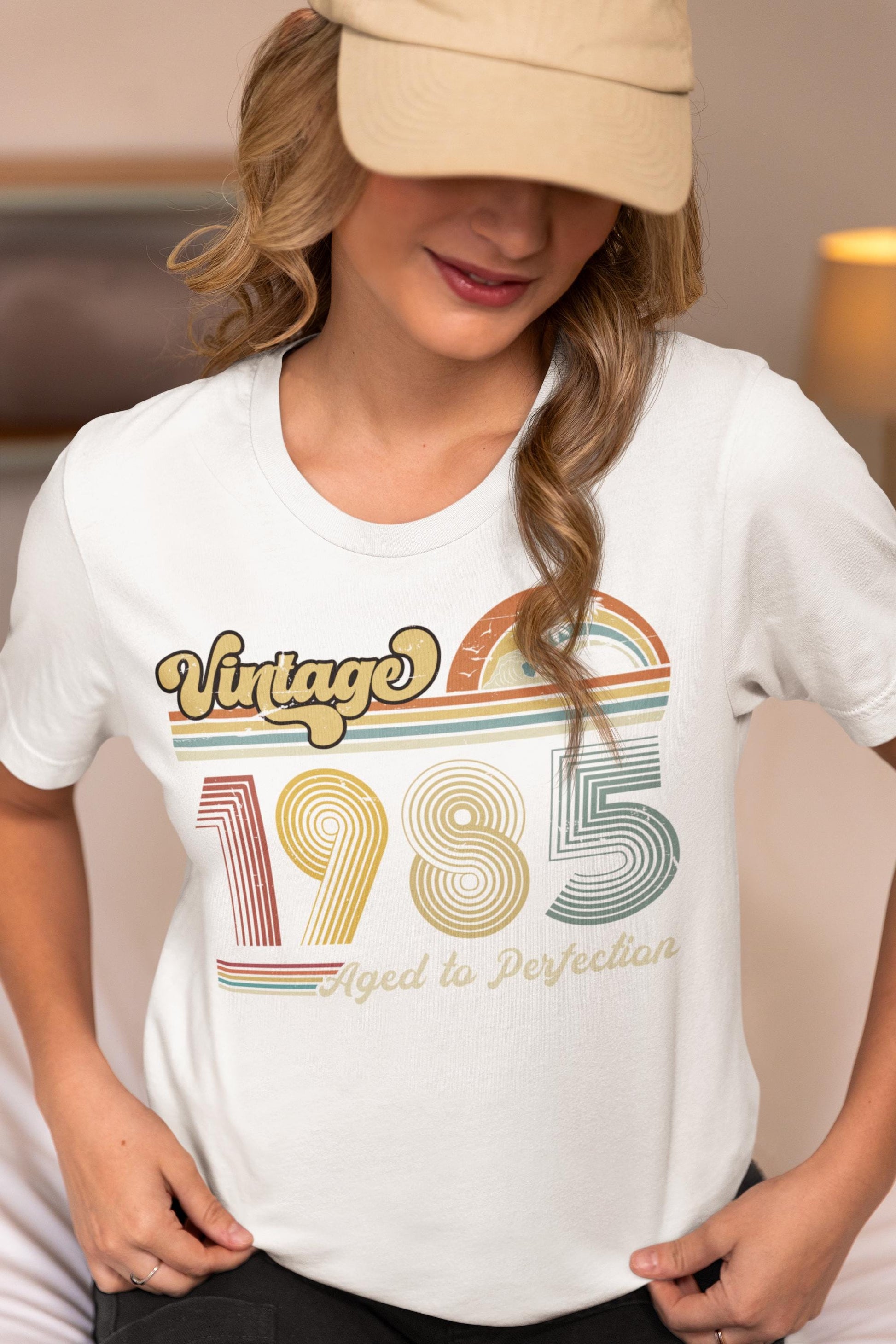 40th Birthday Shirt – Age to Perfection Tee – Retro Vintage Style Unisex T-Shirt – Gift for 40 Year Old Men & Women