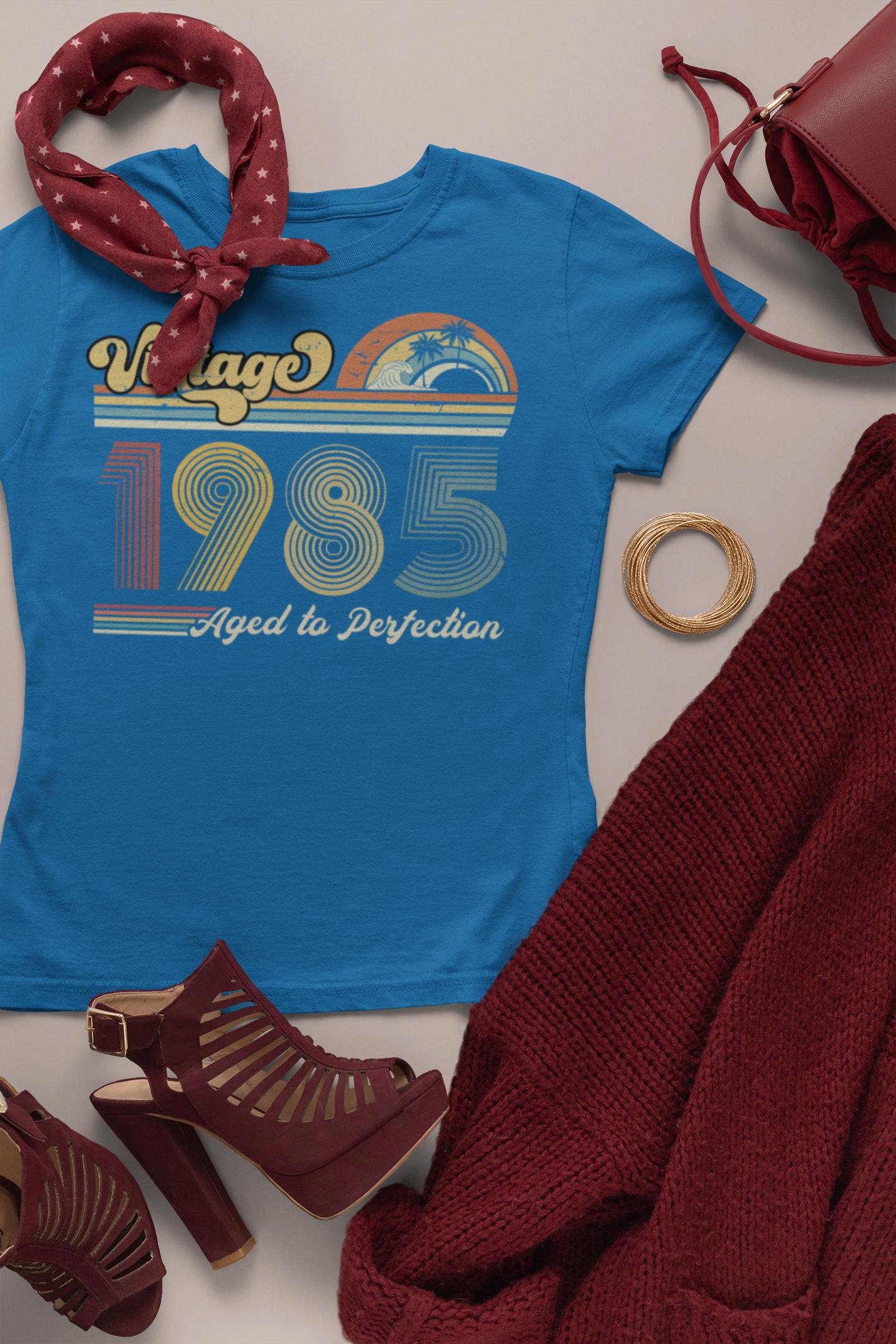40th Birthday Shirt – Age to Perfection Tee – Retro Vintage Style Unisex T-Shirt – Gift for 40 Year Old Men & Women