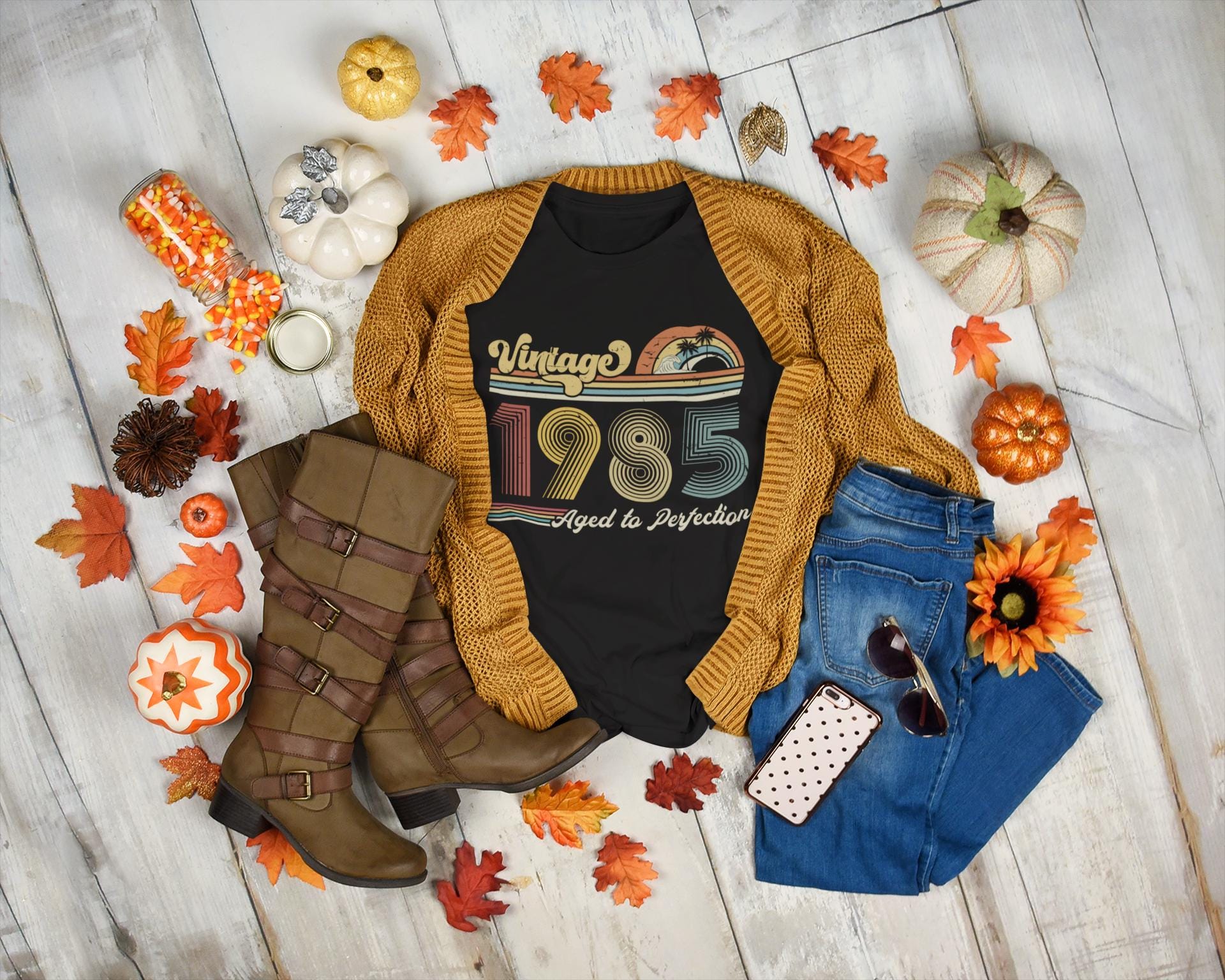 40th Birthday Shirt – Age to Perfection Tee – Retro Vintage Style Unisex T-Shirt – Gift for 40 Year Old Men & Women