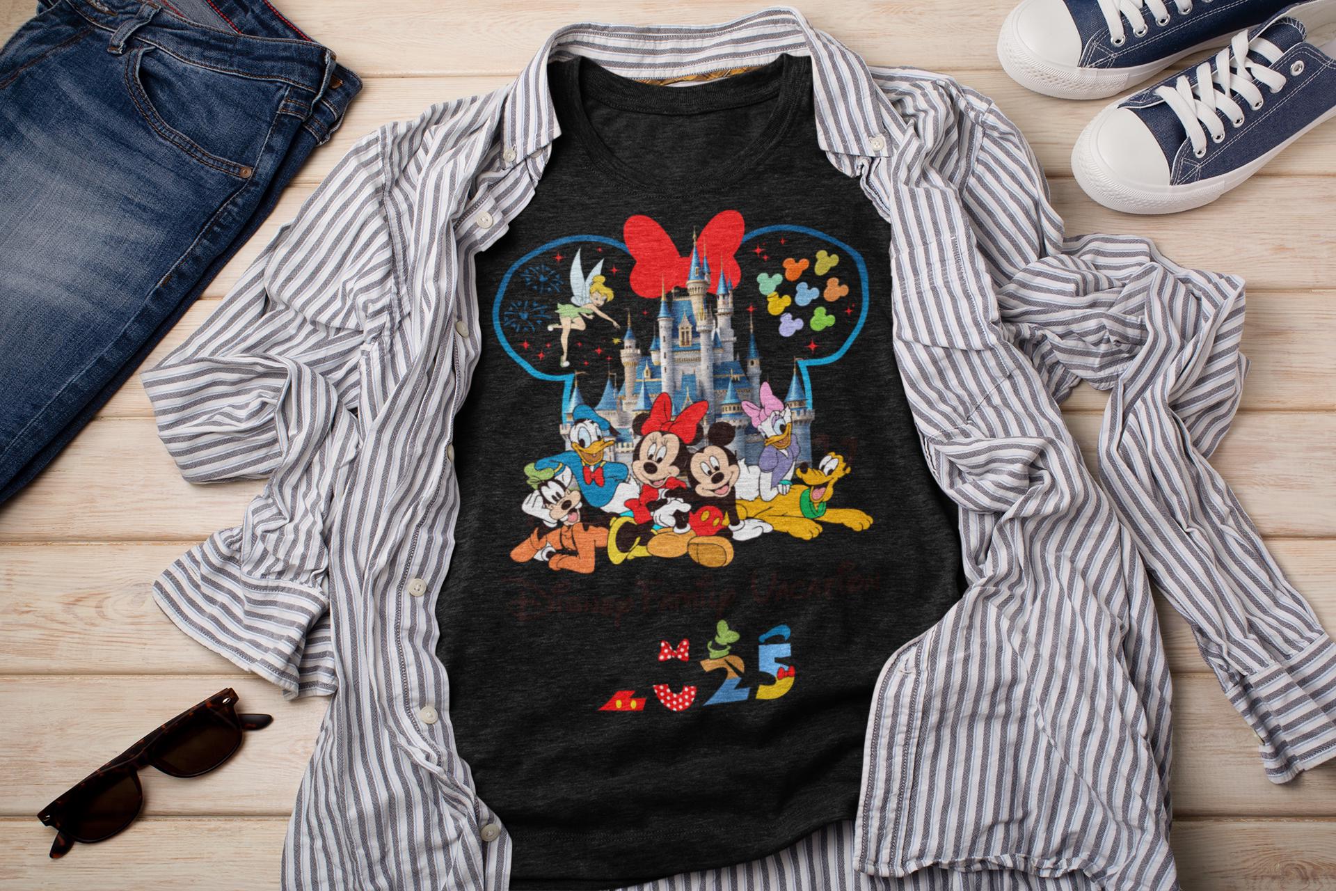 Personalized Disney Trip Shirts, Disneyland Shirts, Disney Vacation T-shirt, Disney Family Matching Shirt, Magical Castle Shirt, Disneyworld