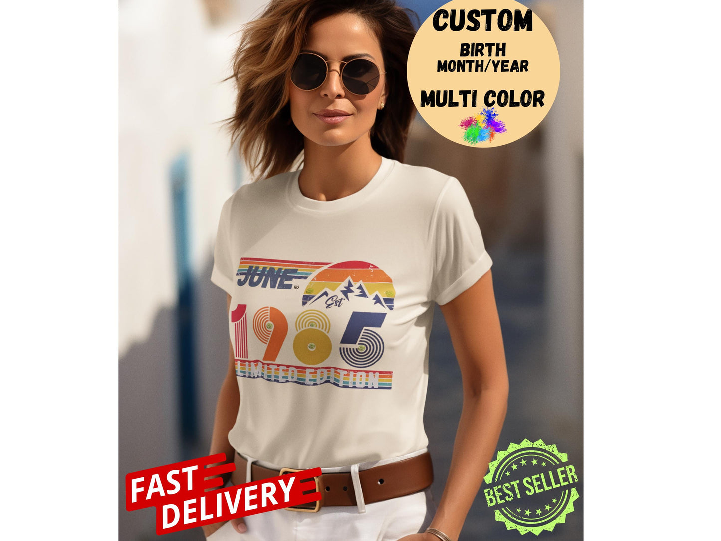 50th Birthday Retro Shirt, 1975 Birthday Sweatshirt Gift, 50 Years Bday Number Hoodie for Women / Men, Fifties Bday Tee For Wife Or Husband