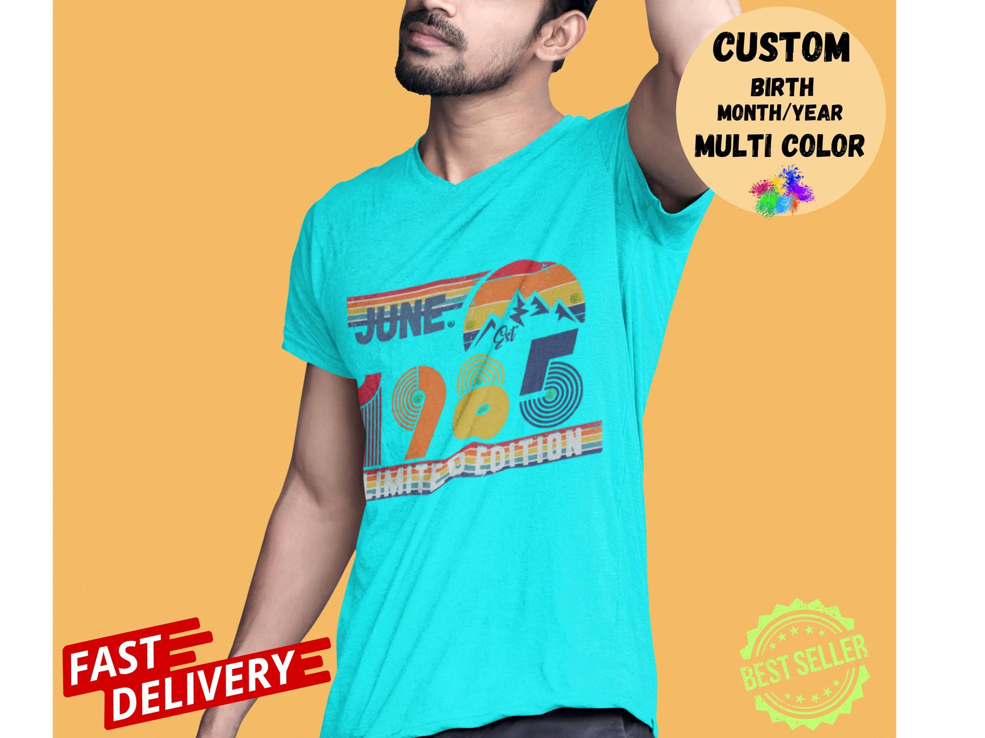 50th Birthday Retro Shirt, 1975 Birthday Sweatshirt Gift, 50 Years Bday Number Hoodie for Women / Men, Fifties Bday Tee For Wife Or Husband