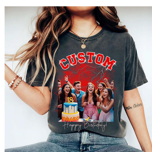 CUSTOM Bootleg Rap Tee, Custom Your Own Bootleg Shirts, Custom Photo, Vintage 90s Graphic T-shirt, Custom Photo Shirt, Custom Valentine Top