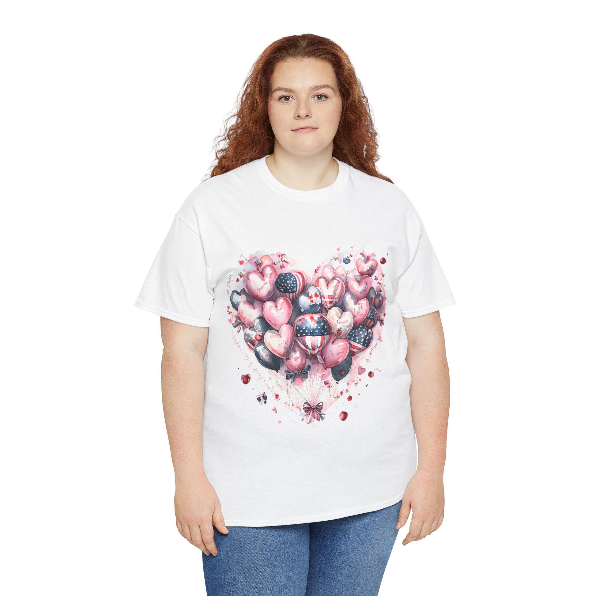 Romantic Heart Design Tee for Everyday Love, Cute Gift for Him or Her, Valentine's Day, Anniversary, Casual Wear, Comfortable Unisex T-Shirt