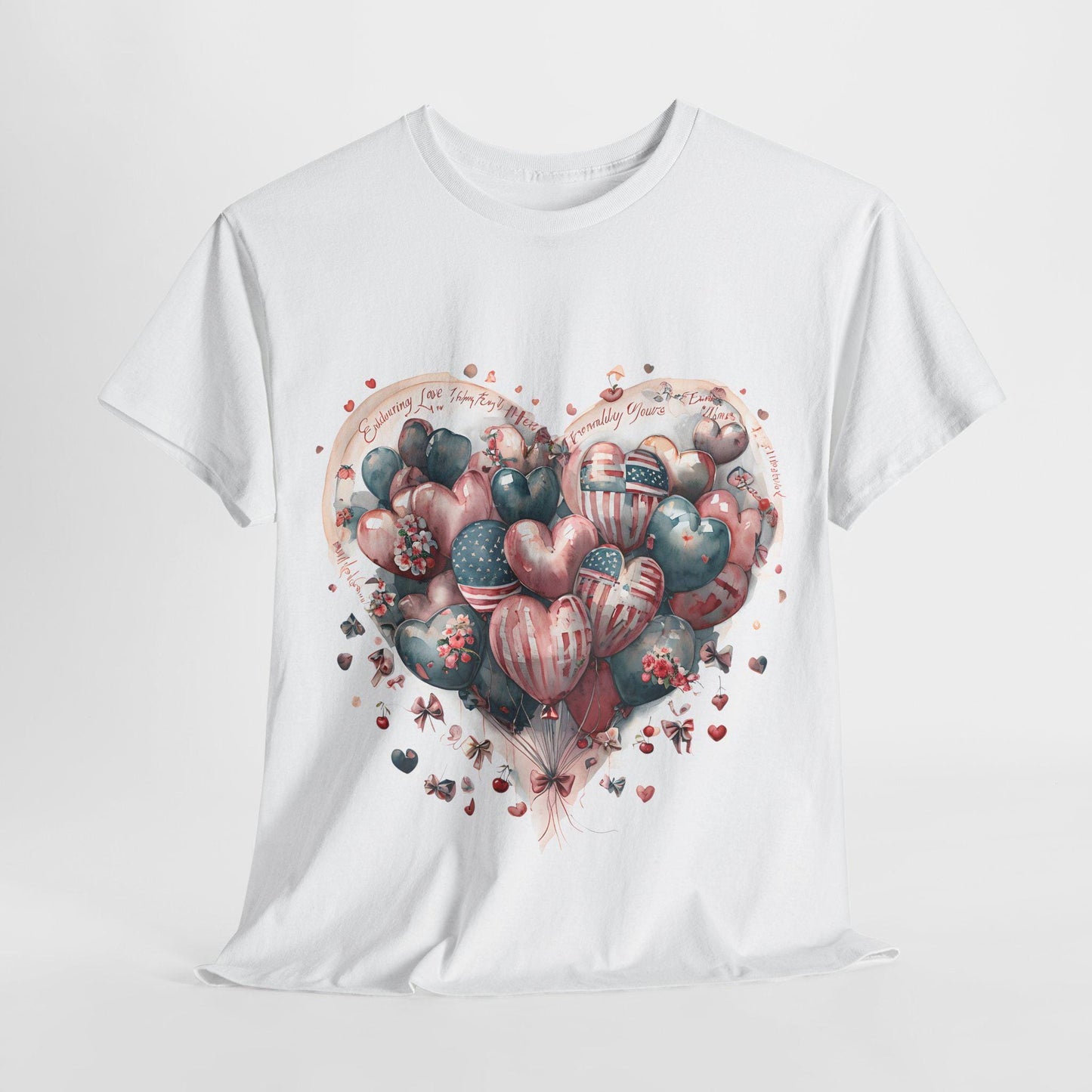 Heart Balloon Unisex Tee, Cute Graphic Tee, Valentine's Day Gift, Romantic Shirt, Casual Wear, Love-Themed Apparel