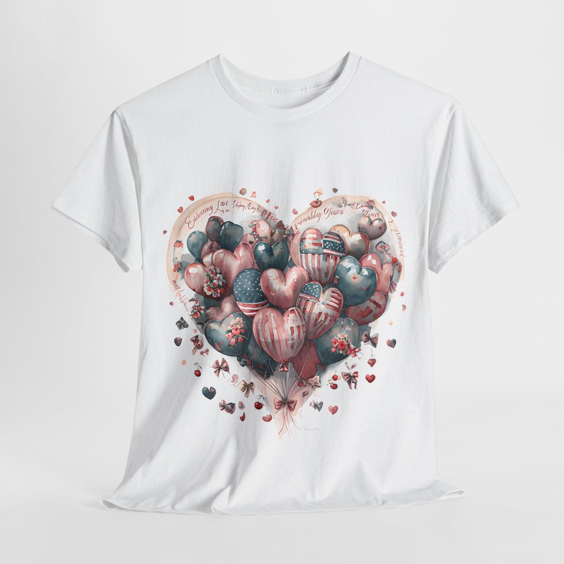Heart Balloon Unisex Tee, Cute Graphic Tee, Valentine's Day Gift, Romantic Shirt, Casual Wear, Love-Themed Apparel
