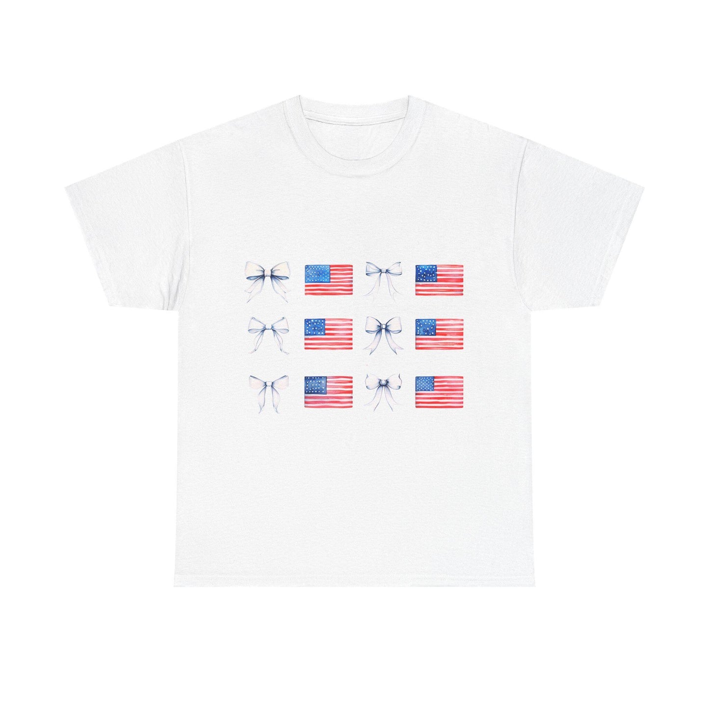 Patriotic Dragonfly T-Shirt - Unisex Heavy Cotton Tee, USA Flag Design, Independence Day, Summer BBQ, Casual Wear, Gifts for Him/Her