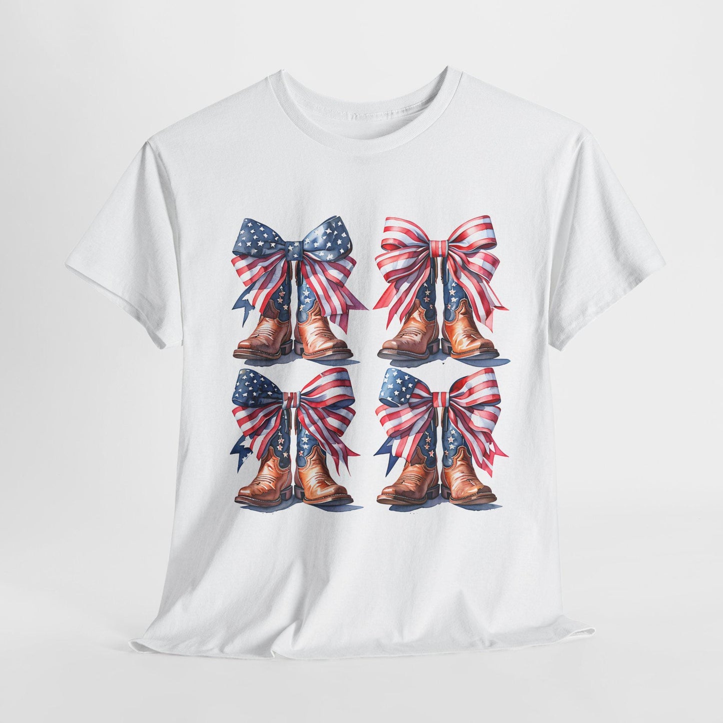 Patriotic Country Boots Tee, Summer BBQ Shirt, Independence Day Outfit, Casual Everyday Wear, Memorial Day Fashion