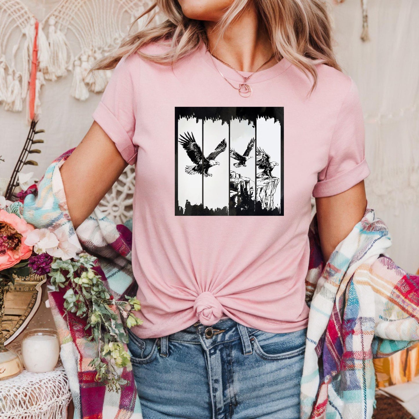 tylish Bird Graphic Tee Majestic Eagle T Shirt Nature Lover Gift Casual Summer Wear Eco Friendly Apparel Unique Art Top For Men Women