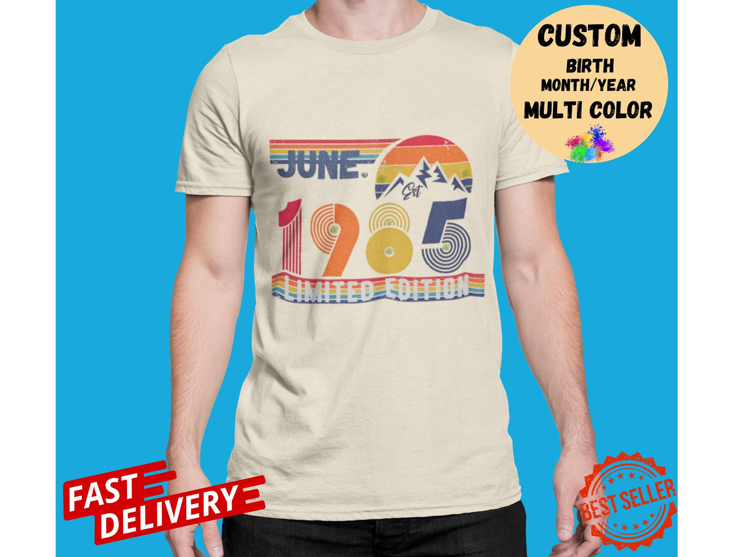 40th Birthday Retro Shirt, 1985 Birthday Sweatshirt Gift, 40 Years Bday Number Hoodie for Women / Men, Forties Bday Tee For Wife Or Husband