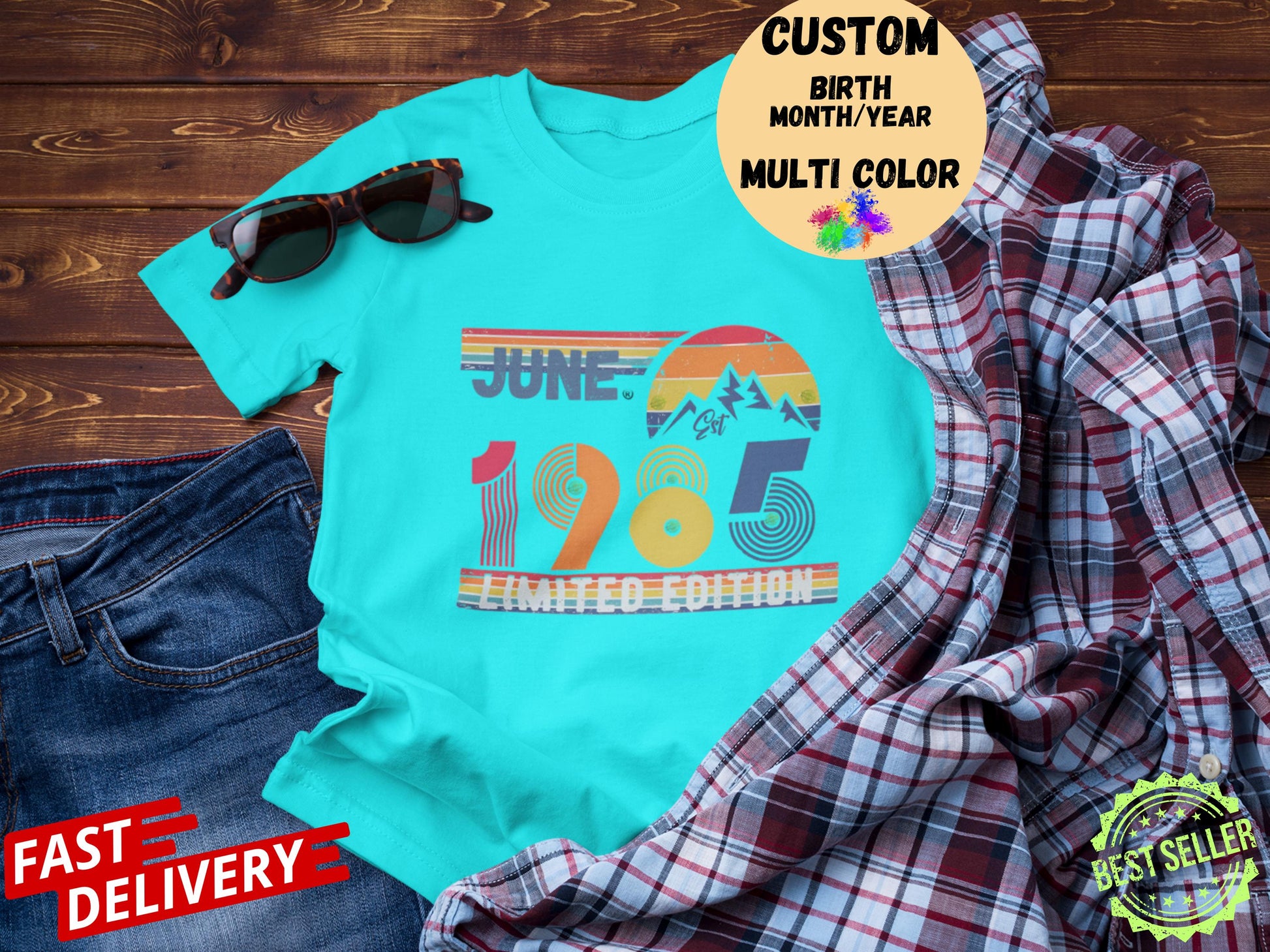 40th Birthday Retro Shirt, 1985 Birthday Sweatshirt Gift, 40 Years Bday Number Hoodie for Women / Men, Forties Bday Tee For Wife Or Husband