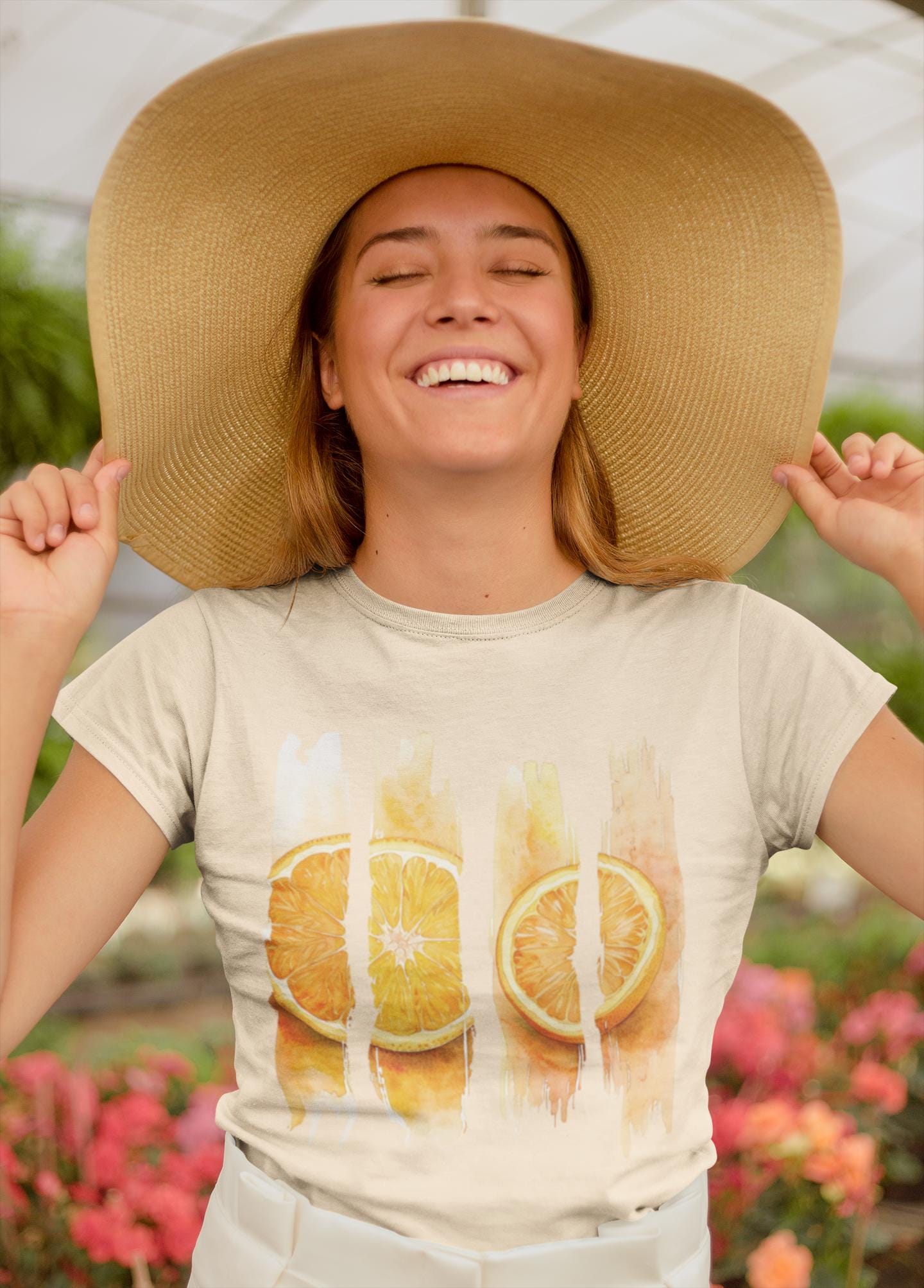 Citrus Slice Unisex Heavy Cotton Tee - Fresh Fruit Graphic T-Shirt, Summer Apparel, Casual Wear, Bright Design, Gift for Food Lovers