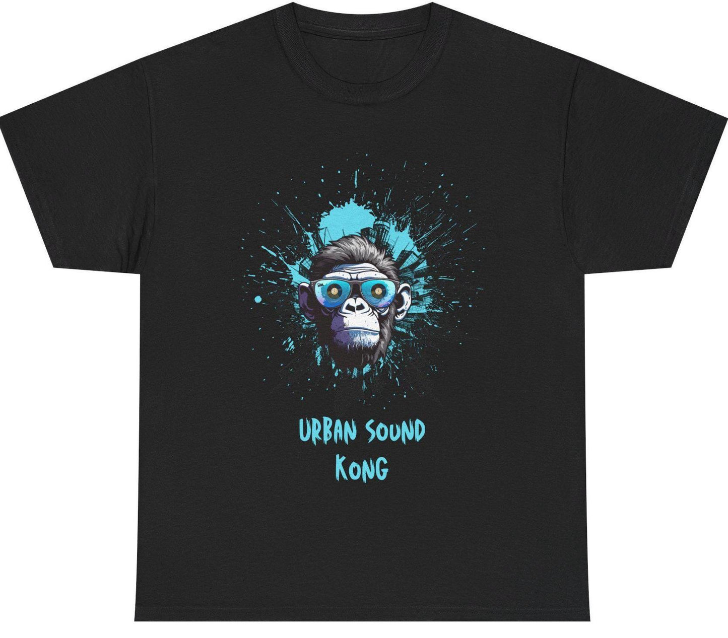 T-shirt Urban Sound Monkey Graphic Tee, Fun Unisex Heavy Cotton Shirt, Hipster Urban Wear, Street Style Outfit, Cool Gift for Teens