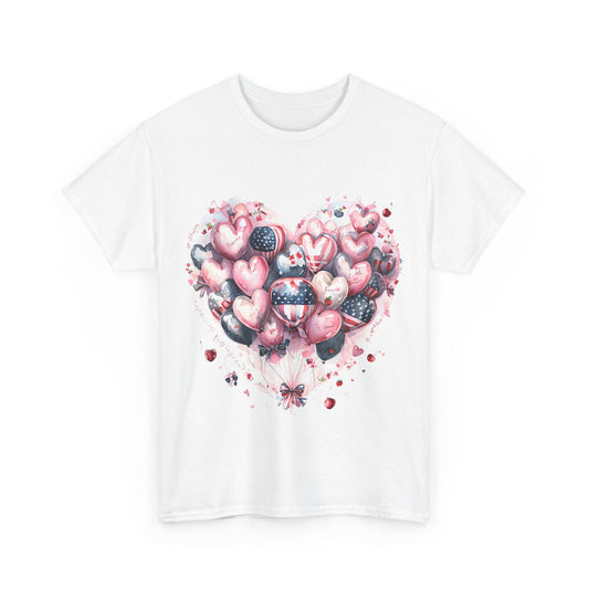 Romantic Heart Design Tee for Everyday Love, Cute Gift for Him or Her, Valentine's Day, Anniversary, Casual Wear, Comfortable Unisex T-Shirt