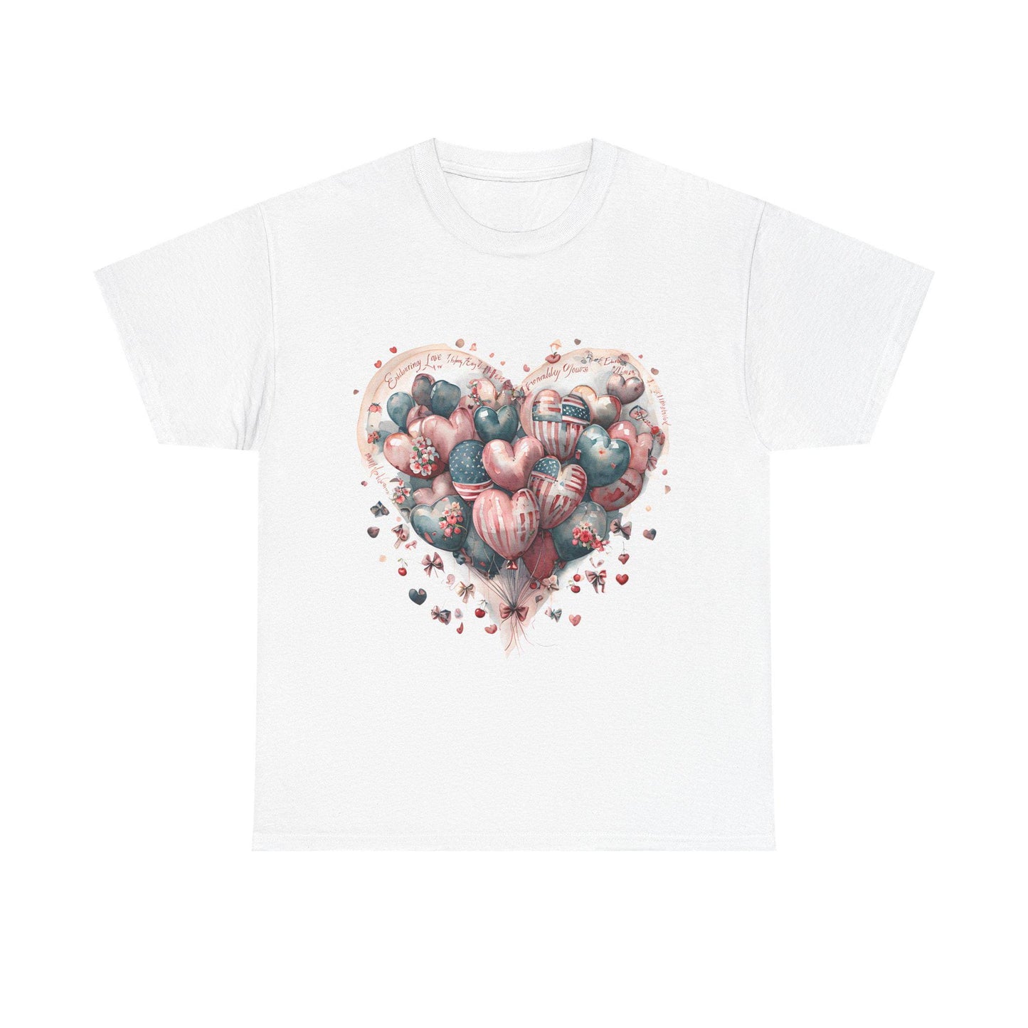 Heart Balloon Unisex Tee, Cute Graphic Tee, Valentine's Day Gift, Romantic Shirt, Casual Wear, Love-Themed Apparel